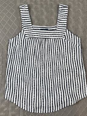 Lucky Brand Womens Nautical Blue & White Striped Tank - Small